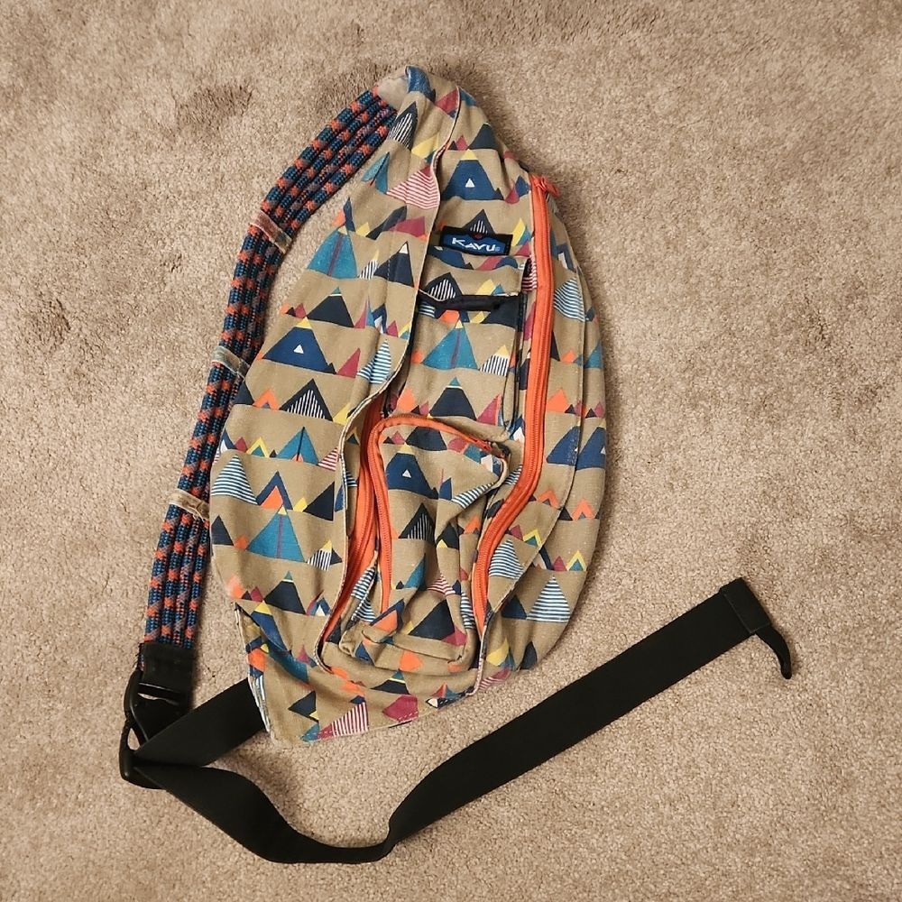 KAVU "Range" Patterned Sling Rope Bag